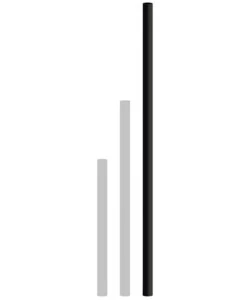 Palo in abs per globo, h 150 cm